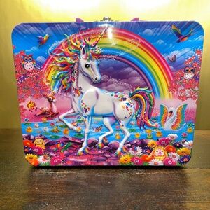 Lisa Frank Inc. Metal Embossed‎ Lunch Box Unicorn Rainbow Puzzle